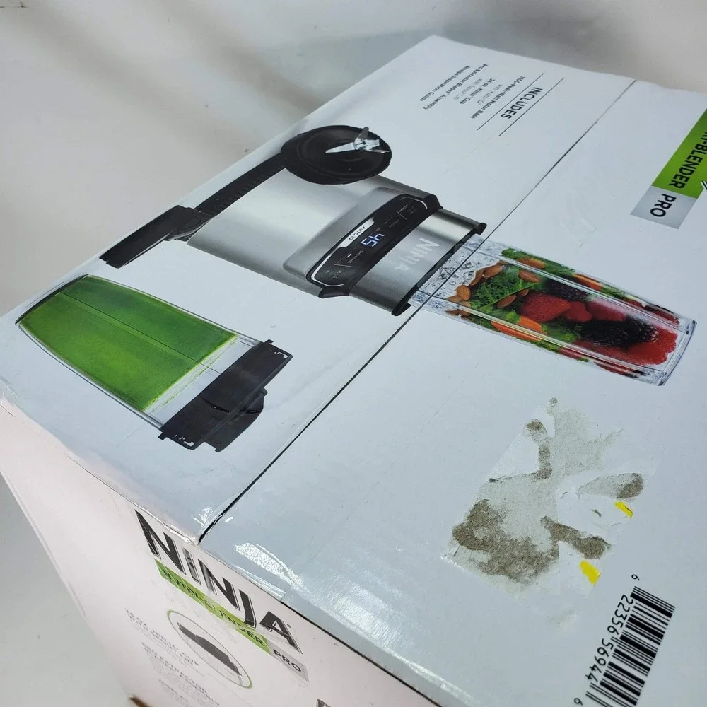Ninja Nutri-Blender Pro BN401 Silver 1000W Auto-iQ Personal Blender NEW